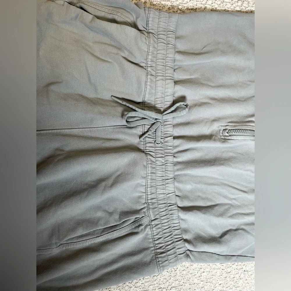 Athleta Women's M Gray Retroterry Romper Pockets Terry Knit Cotton - Picture 8 of 17